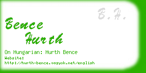 bence hurth business card